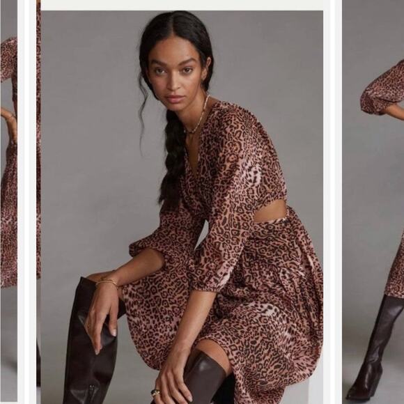 NEW Anthropologie Ranna Gill leopard print dress - Picture 10 of 12